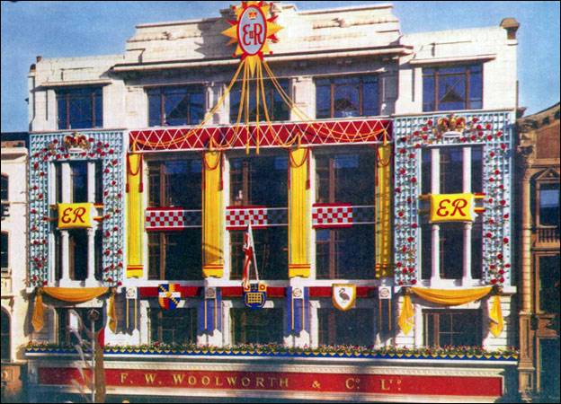 Woolworths Oxford St Coronation decorations