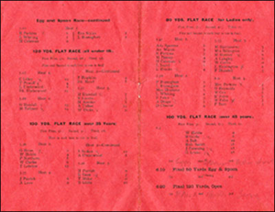 Sports Programme 1911