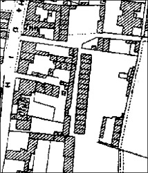 1928 Ordnance Survey map of Piggot's Lane and Duke Street