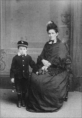 Photograph of Joan's grandmother,  Rhoda Jane and father, Fred