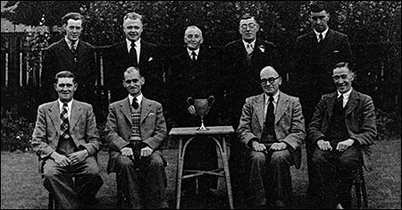 Photograph of The Conservative Club Skittle Team taken in the mid 1950s.