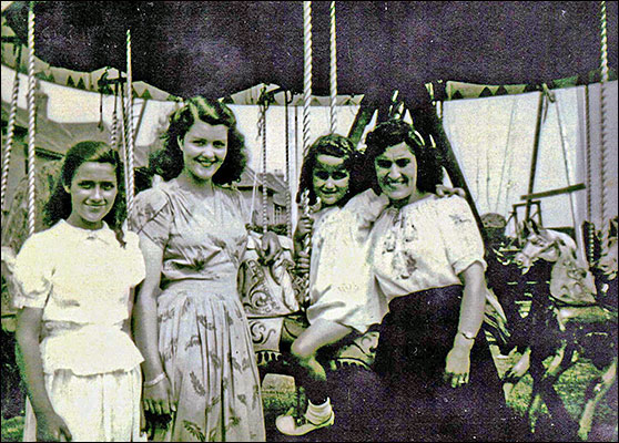Maureen, Renee, Janice and Sylvia Strudwick with their father&rsquo;s roundabout