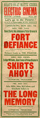 A Watts Cinema poster from 1952