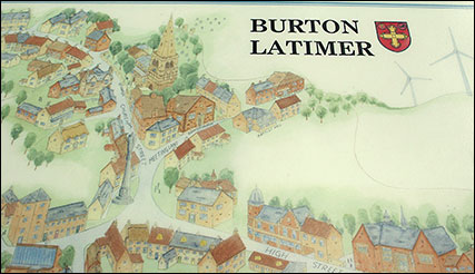 Photograph of detail on illustrated panel