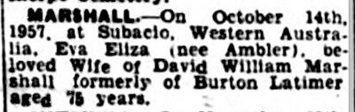 Burton Latimer - Marshall-eva-obituary - australia