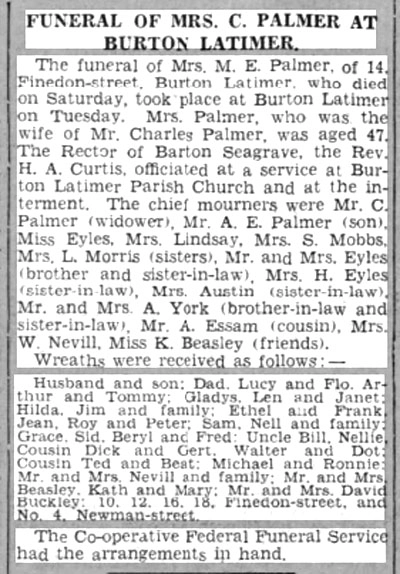 Burton Latimer - Palmer-mrs-c-funeral