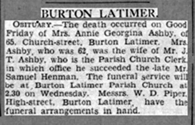 Burton Latimer - Ashby Mrs AG obituary