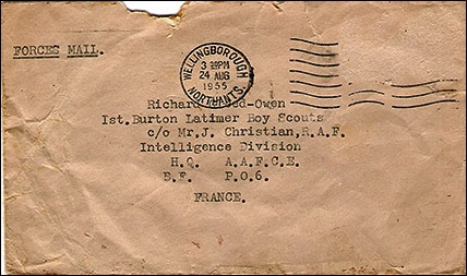 Burton Latimer - scouts - 1955 Fontainebleau letter 1